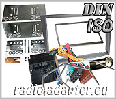 Opel Tigra dark silver Doppel DIN Radioblende, Blechrahmen, Radioadapter