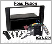 Ford Fusion ab 2005 Autoradio Einbauset Radioblende schwarz + Radioadapter