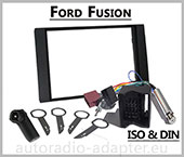 Ford Fusion ab 2005 Doppel DIN Autoradio Einbauset Radioblende + Kabel