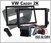 VW Caddy Doppel DIN Autoradio Einbausatz Radioblende + Adapter  