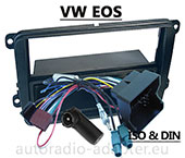 VW Eos Radioblende Radioadapter DIN und ISO Autoradio Einbauset
