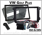 VW Golf Plus Doppel DIN Autoradio Einbausatz Radioblende + Adapter