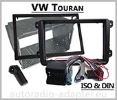 VW Touran Doppel DIN Autoradio Einbausatz Radioblende + Adapter    
