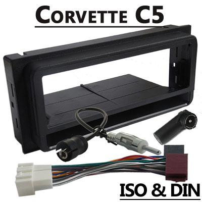 Chevrolet Corvette C5 97-04 1-DIN Autoradio Einbauset Adapter Kabel Radioblende