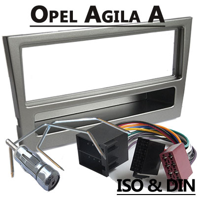 Opel Agila A Radioeinbauset 1 DIN mit Fach dunkelsilber Opel Agila A Radioeinbauset 1 DIN mit Fach dunkelsilber Opel Agila A Radioeinbauset 1 DIN mit Fach dunkelsilber