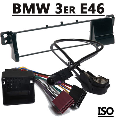 BMW 3er E46 Radioeinbauset mit Antennenadapter ISO BMW 3er E46 Radioeinbauset mit Antennenadapter ISO BMW 3er E46 Radioeinbauset mit Antennenadapter ISO