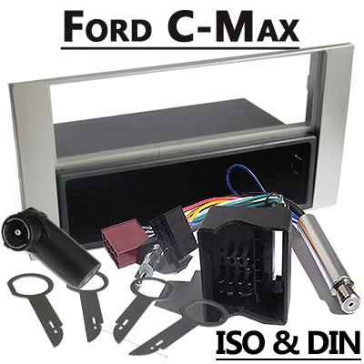 Ford C-Max Radioeinbauset 1 DIN mit Fach Silber Ford C-Max Radioeinbauset 1 DIN mit Fach Silber Ford C Max Radioeinbauset 1 DIN mit Fach Silber