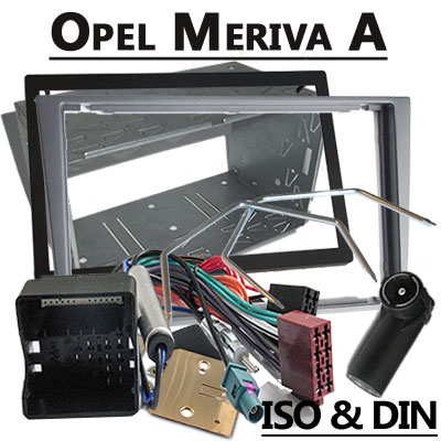 Opel Meriva 2 DIN Radio Einbauset hellsilber ab 2004 Opel Meriva 2 DIN Radio Einbauset hellsilber ab 2007 Opel Meriva 2 DIN Radio Einbauset hellsilber ab 2004