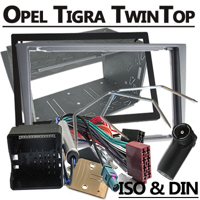 Opel Tigra TwinTop 2 DIN Radio Einbauset hellsilber Opel Tigra TwinTop 2 DIN Radio Einbauset hellsilber Opel Tigra TwinTop 2 DIN Radio Einbauset hellsilber