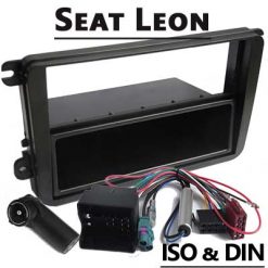Seat Leon Radioeinbauset 1 DIN mit Fach Schwarz