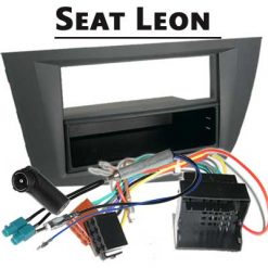 Seat Leon Radioeinbauset für 1 DIN Fremdradios Anthrazit