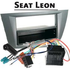 Seat Leon Radioeinbauset für 1 DIN Fremdradios Graumetallic