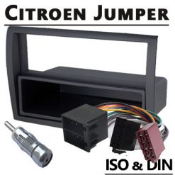 Citroen Jumper 1-DIN Autoradio Einbauset Schwarz ISO DIN