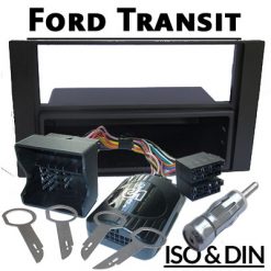 Ford Transit 1DIN Einbauset mit Lenkradadapter 2007–2013