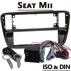 Seat Mii Radioblende Einbauset 1 DIN Schwarz glänzend