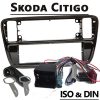 Skoda Citigo Radioblende Einbauset 1 DIN Schwarz glänzend