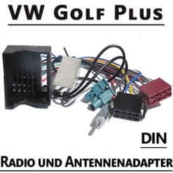 VW Golf Plus Radio Adapterkabel mit Antennen-Diversity (DIN)