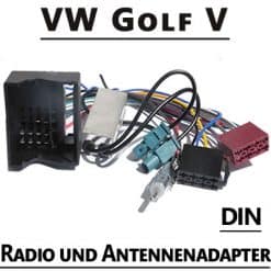 VW Golf V Radio Adapterkabel mit Antennen-Diversity (DIN)
