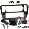 VW Up Radioblende Einbauset 1 DIN Schwarz glänzend